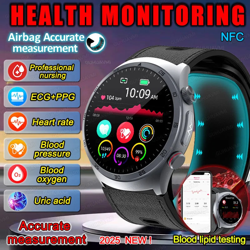 AI PRO WATCH™ S25 VELOX – Smartwatch con Air Pump y ECG+PPG