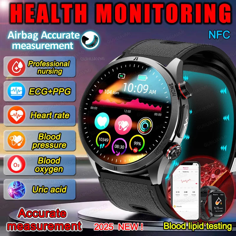AI PRO WATCH™ S25 VELOX – Smartwatch con Air Pump y ECG+PPG